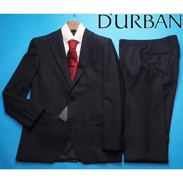 ダーバン D’URBAN ウール チェック ダブルスーツ グレーxホワイト【サイズA5】【メンズ】ブランドD’URBAN